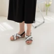 【WYPEX】交叉織帶軟底涼鞋平底夏涼鞋女(白色)