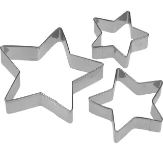 【Rex LONDON】餅乾模3件 星星(餅乾模 餅乾壓模 烘焙點心)