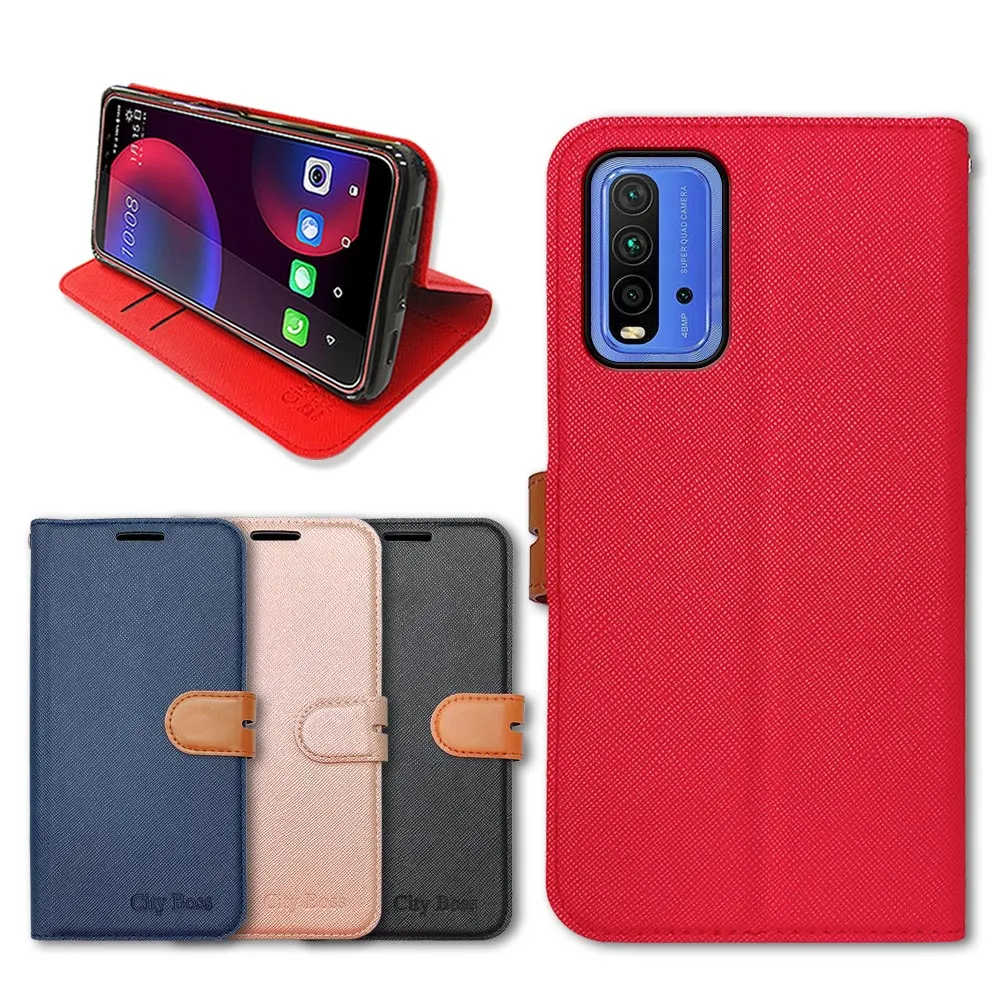 【CITY都會風】紅米Redmi 9T 插卡立架磁力手機皮套 有吊飾孔
