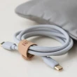 【UIBI】USB-C to USB-C 1M 柔膚矽膠充電線(莫蘭粉/純潔白沉穩灰)