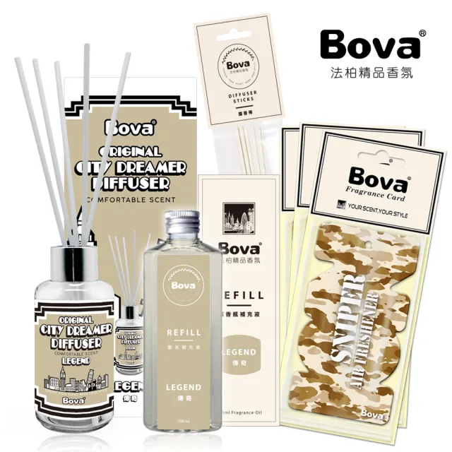【Bova 法柏精品香氛】經典傳奇香氛擴香組附禮袋(香氛禮盒)