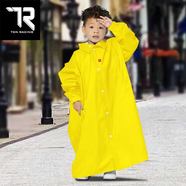 【TDN】小揹兒童背包雨衣超防水輕量學生書包連身雨衣(拉鍊前開雨衣附收納袋雨帽ED4258)
