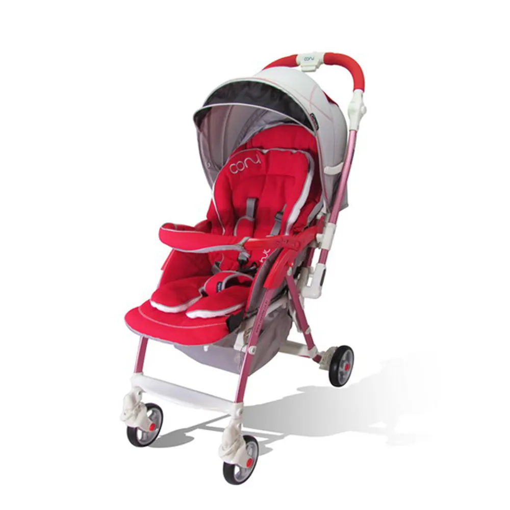 【YIP baby】CAPELLA 自動收合/單手秒收/輕便雙向嬰兒手推車-紅(嬰兒推車 嬰兒車 折疊嬰兒車)