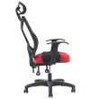 【DR. AIR】支撐頭枕人體工學氣墊辦公網椅-2112(紅)