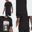 【adidas 愛迪達】T恤 Athletics Graphic T 男款 圓領 棉質 風景畫 基本版型 黑 多色(GN6852)