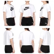 【NIKE 耐吉】女短袖T恤-純棉 慢跑 休閒 上衣 短版 白黑(BV6176-100)