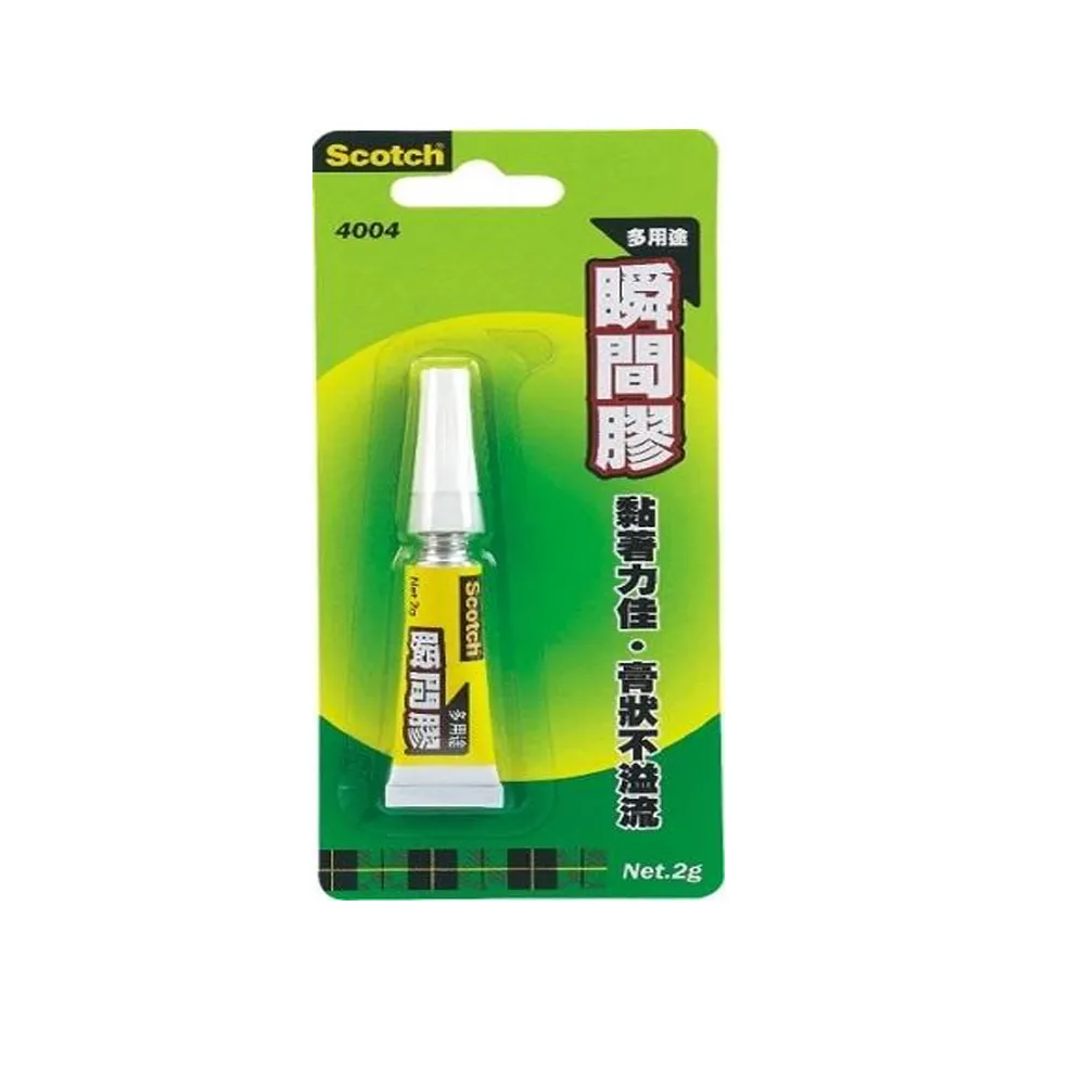 【3M】4004 Scotch 多用途瞬間膠 膠狀 2g(3入1包)