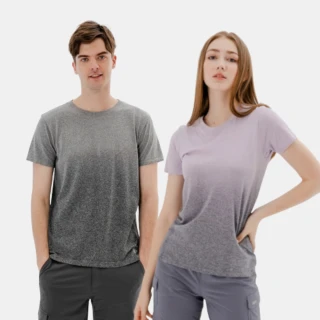 【Hang Ten】男女裝-恆溫多功能-銀纖維涼感抗菌除臭漸層短袖T恤-多款選