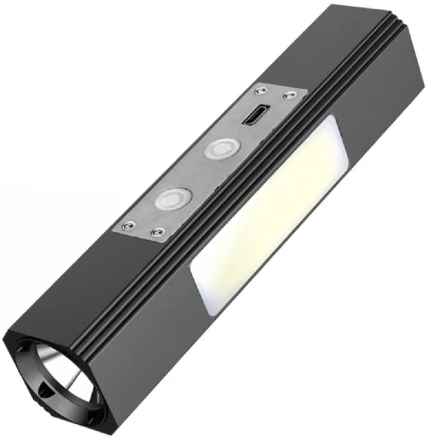 【TX 特林】白+紫+COB三光源USB充電手電筒/工作燈(T-3X365)
