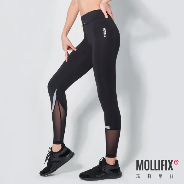 【Mollifix 瑪莉菲絲】水陸兩用速乾防曬動塑褲、瑜珈褲、瑜珈服、Legging(4色任選)