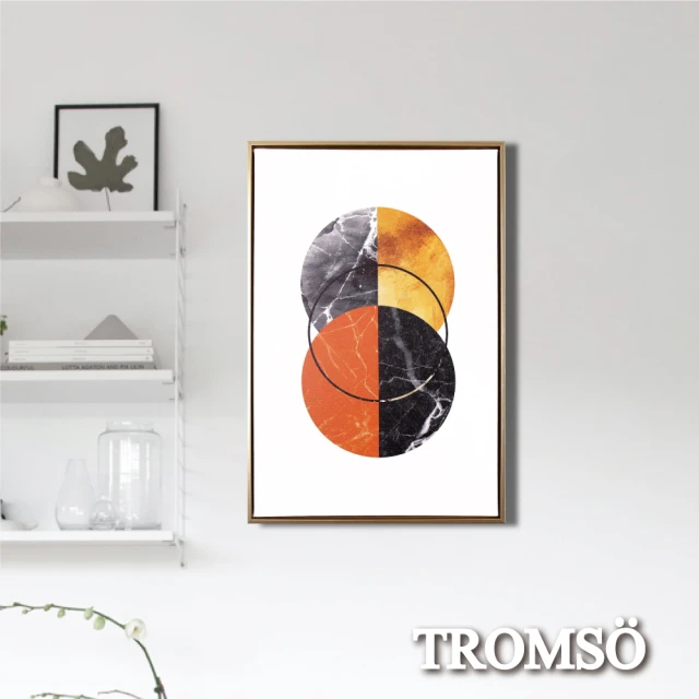 【TROMSO】北歐時代風尚有框畫-日月晨環WA174(無框畫掛畫掛飾抽象畫)