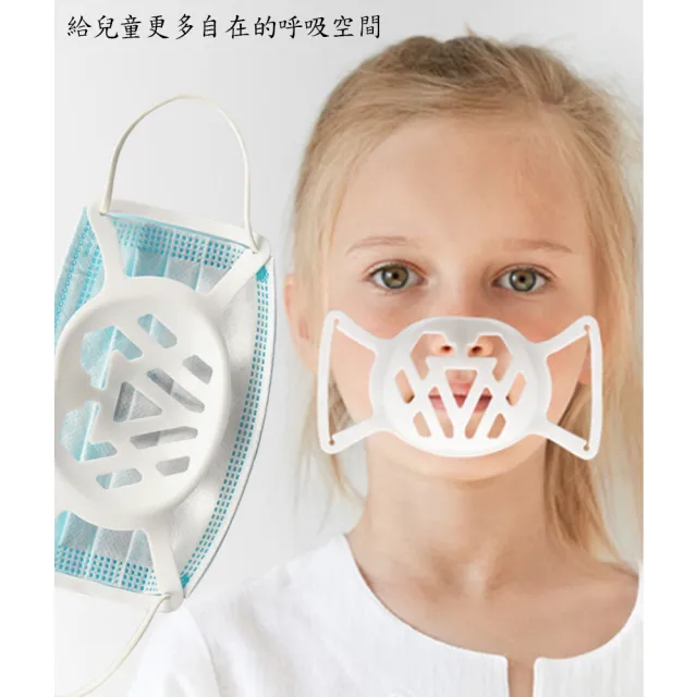 【DW 達微科技】SC04兒童專用款全罩透氣立體矽膠口罩支架(30入)