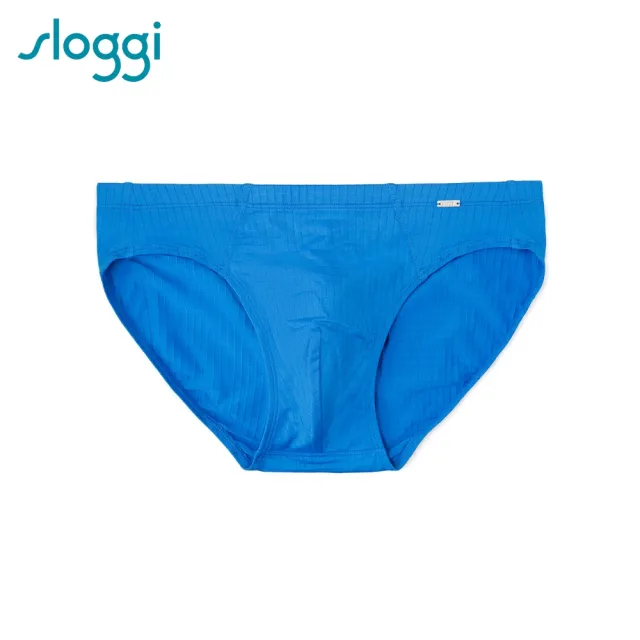 【sloggi Men】COOL CHECKER涼感系列低腰三角褲 M-XL 蔚藍(男士低腰三角褲 G918714 MA)