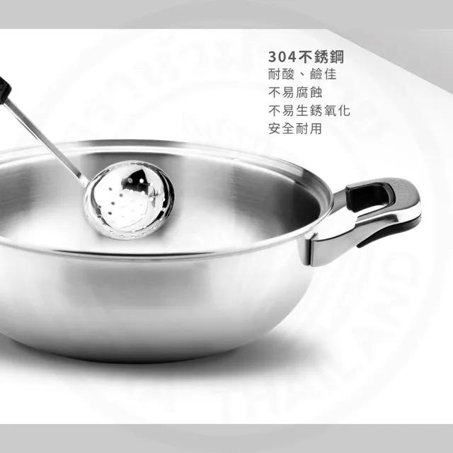 【ZEBRA 斑馬牌】304不鏽鋼電木漏杓 3吋 撈杓 孔杓(SGS檢驗合格 安全無毒)