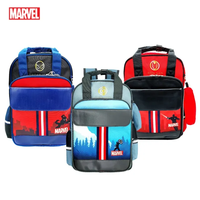 【Marvel 漫威】正版漫威英雄系列多功能休閒背包(贈素色萬用小筆袋)