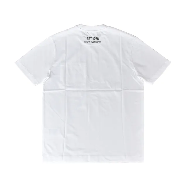 【Calvin Klein 凱文克萊】CK Calvin Klein黑字字母印花純棉短T(XS/S/M/白)