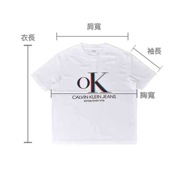 【Calvin Klein 凱文克萊】CK Calvin Klein多色OK印花LOGO純棉短T(XS/S/M/白)