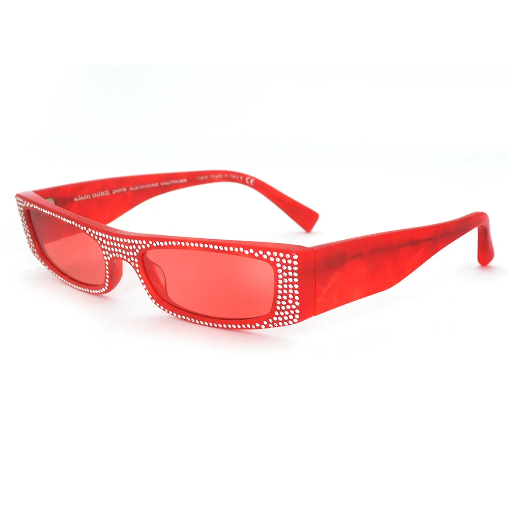 【Alain Mikli】法式設計 舞台鑽飾設計師款太陽眼鏡(經典紅 A05039-002)