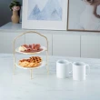 Creative Home時尚雙層精緻金屬鍍金色下午茶點心盤架 蛋糕盤架 水果盤架 自助餐盤架 火鍋盤架