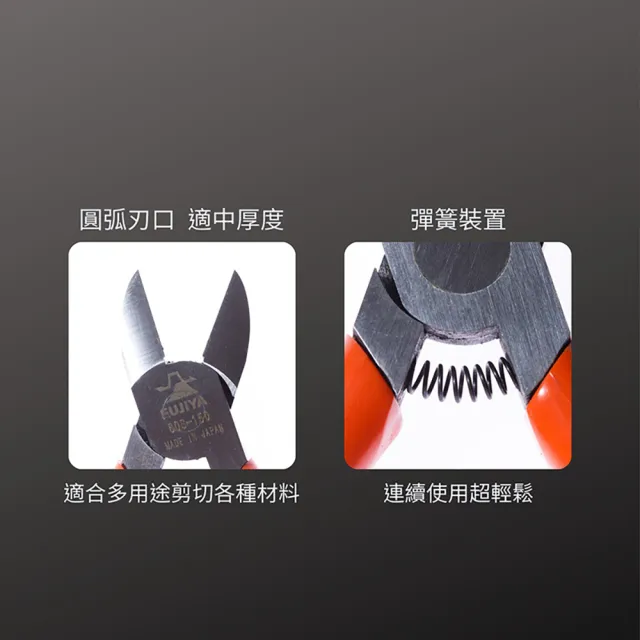 【FUJIYA日本富士箭】標準多用途斜口鉗150mm(60S-150)