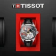 【TISSOT 天梭 官方授權】T-CLASSIC系列 鏤空手動上鍊 機械腕錶 / 43mm 母親節 禮物(T0704051641100)