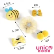 【UNICO】兒童 少髮量可愛小蜜蜂蝴蝶球球髮夾/髮飾-5入組(髮飾/配件/聖誕)