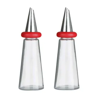 【Premier】玻璃油醋瓶2入 紅180ml(調味瓶)