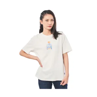 【Lee 官方旗艦】女裝 短袖T恤 / 手繪外套 雲朵白 Boyfriend版型 / 101+ 系列(LL210235005)