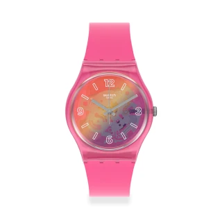 【SWATCH】Gent 原創系列 ORANGE DISCO FEVER 粉色狂熱 手錶 瑞士錶 錶(34mm)