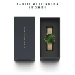 【Daniel Wellington】DW 手錶  Petite Emerald 36mm幻彩森林綠米蘭金屬錶-香檳金框(DW00100481)