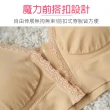 【Daima 黛瑪】前扣無鋼圈M-XL/彈力運動內衣/美胸Bra T/可哺乳內衣/內搭小可愛/大罩杯(黑色)