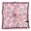 【CLATHAS】復古日式和風格紋山茶花帕巾領巾(粉紅色)