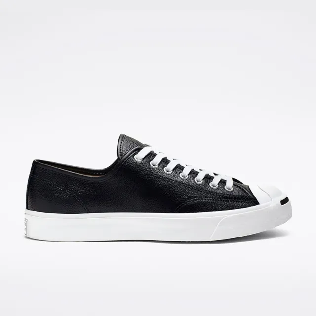 【CONVERSE】JACK PURCELL 開口笑 低筒 黑色 皮革(164224C)