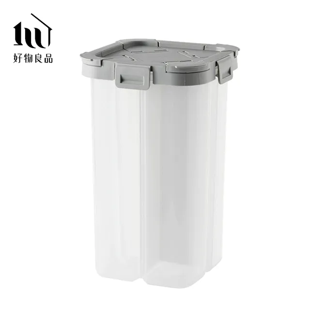 【好物良品】2.3L_日本五穀雜糧透明分裝罐分隔儲存罐(大容量儲物罐 防蟲防潮保鮮 密封罐 米桶 米壺 收納罐)
