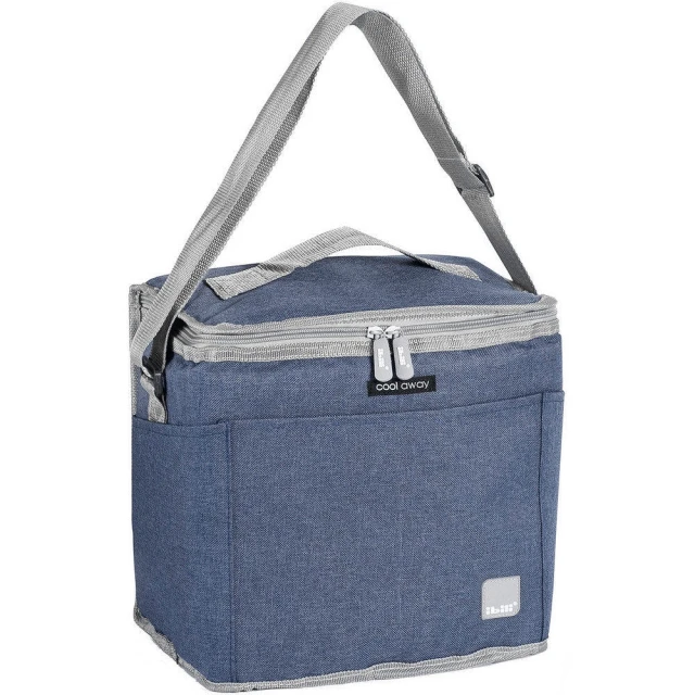 【IBILI】肩背保冷袋 灰藍10L(保溫袋 保冰袋 野餐包 野餐袋 便當袋)