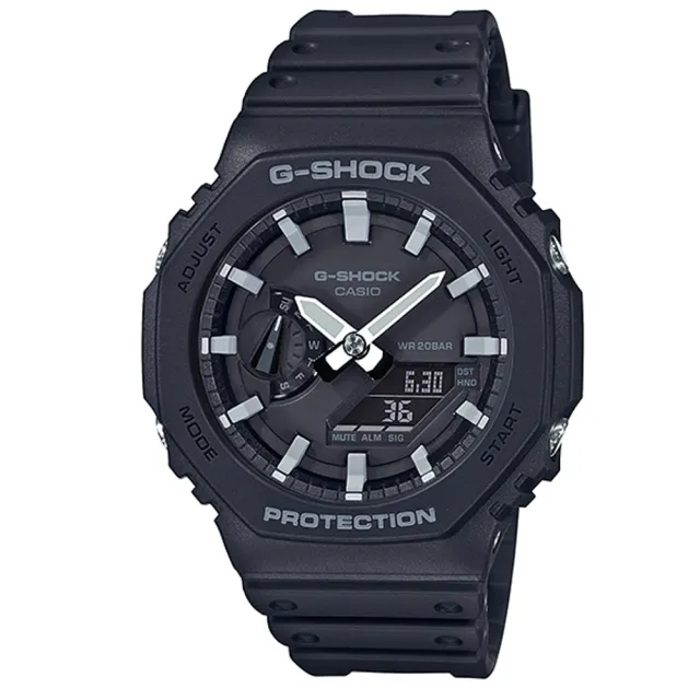 【CASIO 卡西歐】G-SHOCK 農家八角衝力腕錶(GA-2100-1A)