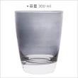 【EXCELSA】晶透玻璃杯2入 灰300ml(水杯 茶杯 咖啡杯)
