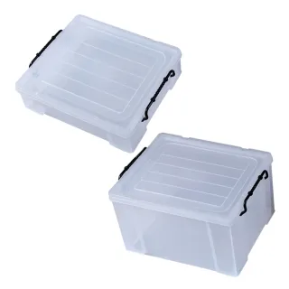 【KEYWAY 聯府】耐久型掀蓋式透明整理箱15L+33L-4入(MIT台灣製收納箱 野餐/玩具/衣物/雜物/書籍置物箱)