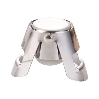 【酒類瓶塞】不鏽鋼真空按壓式酒塞-2入組(瓶塞 密封 紅酒塞 香檳塞 酒瓶塞 保鮮塞 葡萄酒塞)