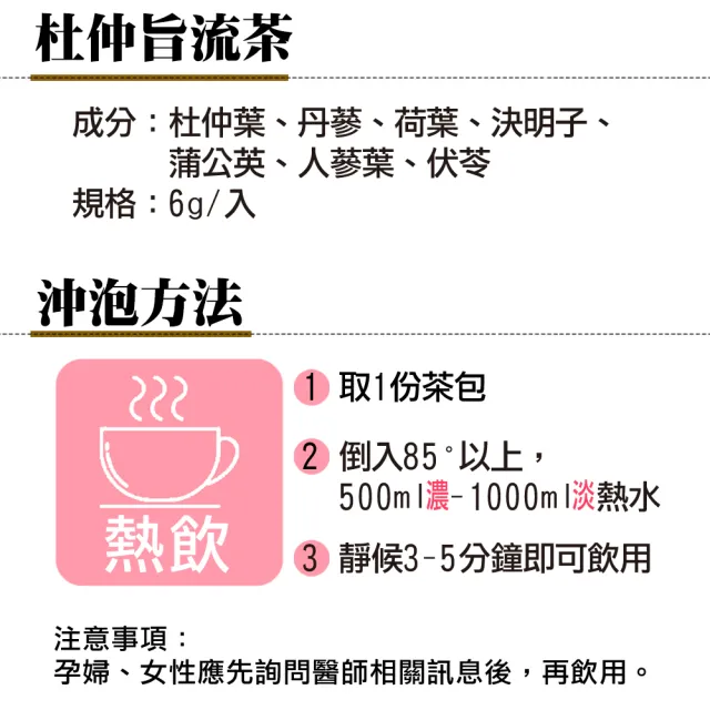 【蔘大王】代謝王杜仲旨流茶包X4組（6gX10入/組）(排便順暢 輕盈靈活 逆轉人身)