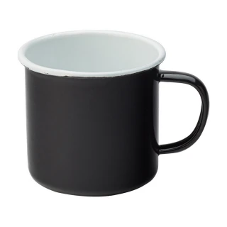 【Utopia】琺瑯馬克杯 白黑300ml(水杯 茶杯 咖啡杯 露營杯 琺瑯杯)