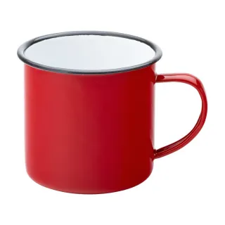 【Utopia】琺瑯馬克杯 紅300ml(水杯 茶杯 咖啡杯 露營杯 琺瑯杯)