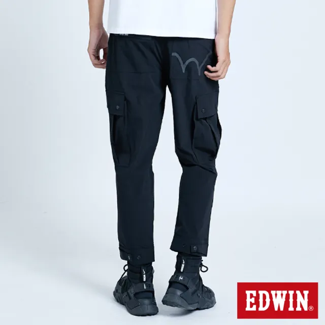 【EDWIN】男裝 EFS 四方彈防潑水機能褲(黑色)