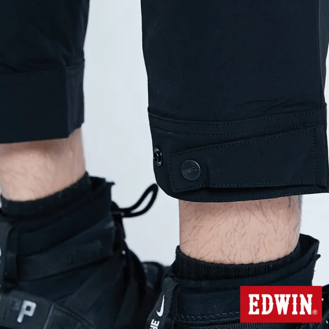 【EDWIN】男裝 EFS 四方彈防潑水機能褲(黑色)