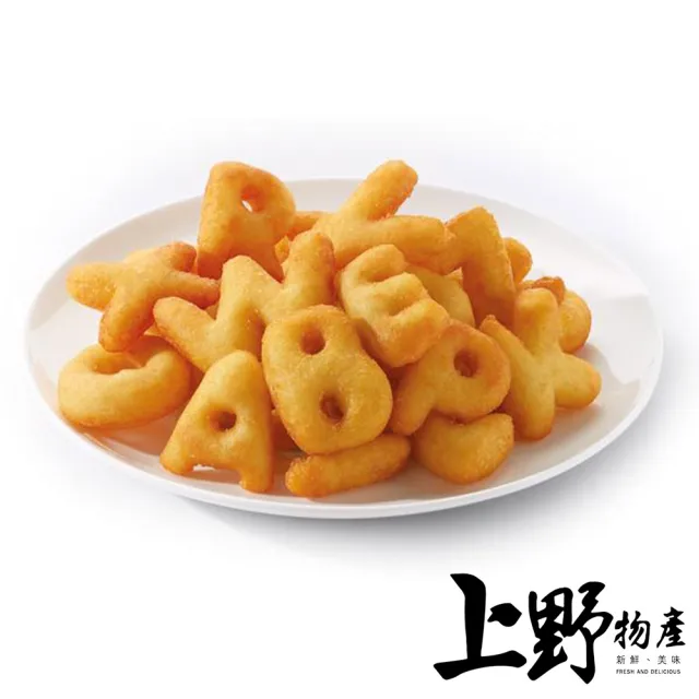 【上野物產】4包 印度進口 ABC英文拼字造型薯餅(1000g±10%/包 薯餅/薯條/炸物)