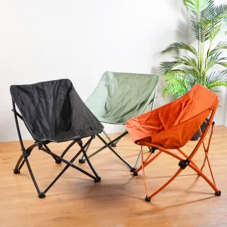 【YU Living 信歐傢居】戶外摺疊休閒椅 便攜式摺疊椅(3色)