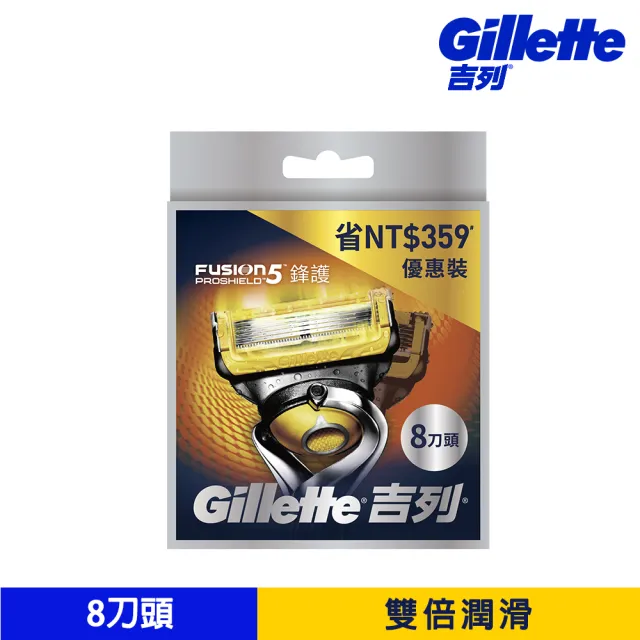 【Gillette 吉列】鋒護系列手動刮鬍刀頭-8刀頭 (極致保護 零死角刮淨)