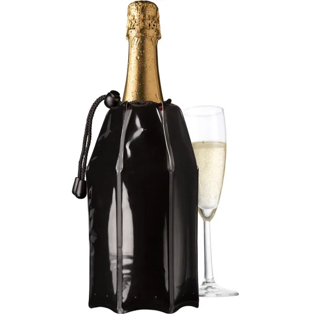 【VACU VIN】荷蘭 束口軟性保冷冰桶 黑1L / 冰酒桶 冰鎮桶 保冰桶