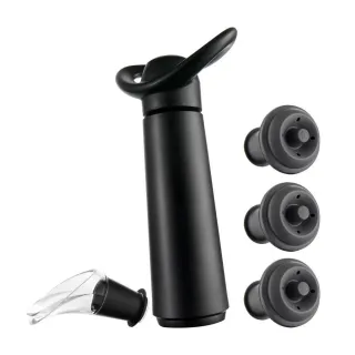 【VACU VIN】荷蘭抽真空器5件組_抽真空器x1、注酒器x1、瓶塞x3 / 紅酒塞 真空瓶塞 葡萄酒塞 禮品 送禮