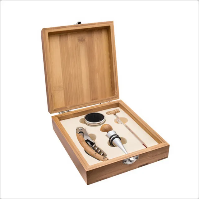 【REFLECTS】德國 Put竹盒+酒塞開酒器4件 / 開酒器 開瓶器 瓶塞 酒塞 酒溫計 防滴漏酒環
